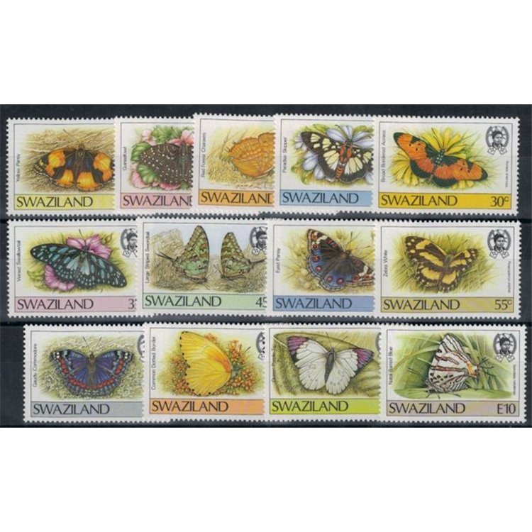 SWAZILAND 1987 Fauna, butterflies 13v MNH**