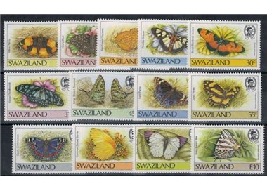 SWAZILAND 1987 Fauna, butterflies 13v MNH**