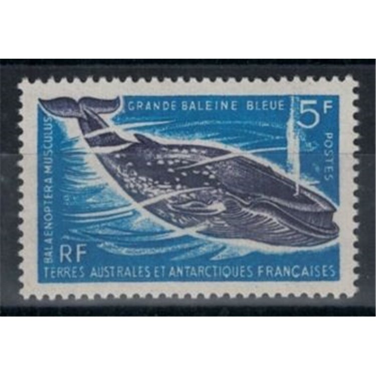 TAAF 1966 Marine fauna, blue whale MNH**