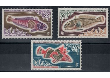 TAAF 1972 Marine fauna, fish 3v MNH**