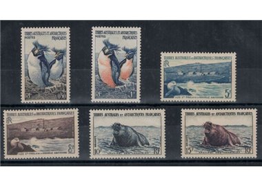 TAAF 1956 Fauna marina 6v MNH**
