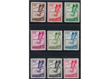 TAIWAN 1966 Flight of geese 9v MNG