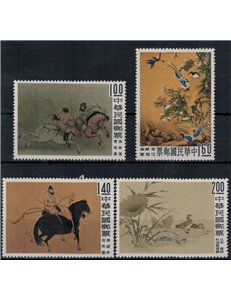 TAIWAN 1960 Ancient Chinese paintings 4v MNH**