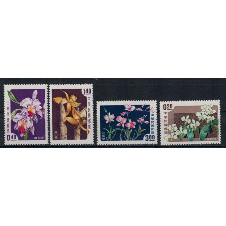TAIWAN 1958 Flowers, orchids 4v MNH**