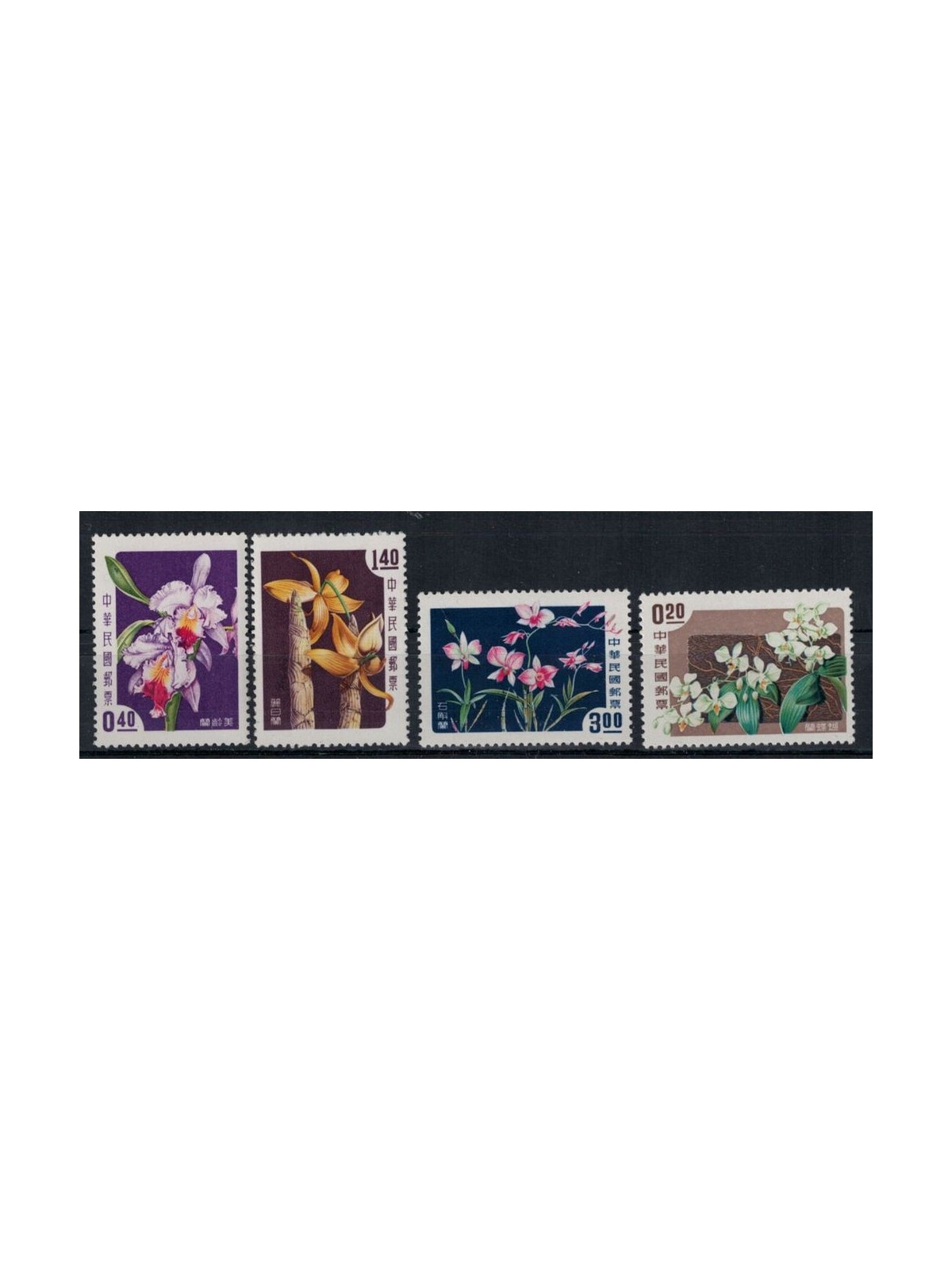 TAIWAN 1958 Fiori, orchidee 4v MNH**