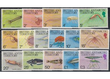 BRITISH ANTARCTIC TERRITORY 1984 Marine fauna 16v MNH**