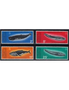 TERRITORIO ANTARTICO BRITANNICO 1977 Balene 4v MNH**