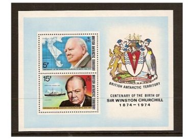 BRITISH ANTARCTIC TERRITORY 1974 Winston Churchill s/s MNH**