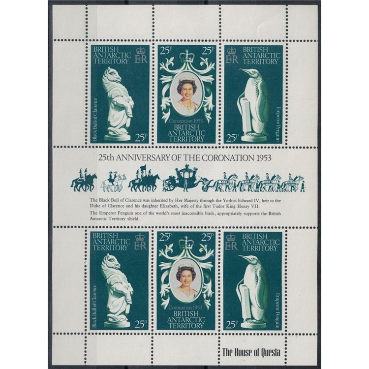 BRITISH ANTARCTIC TERRITORY 1978 Silver Jubilee m/s MNH**