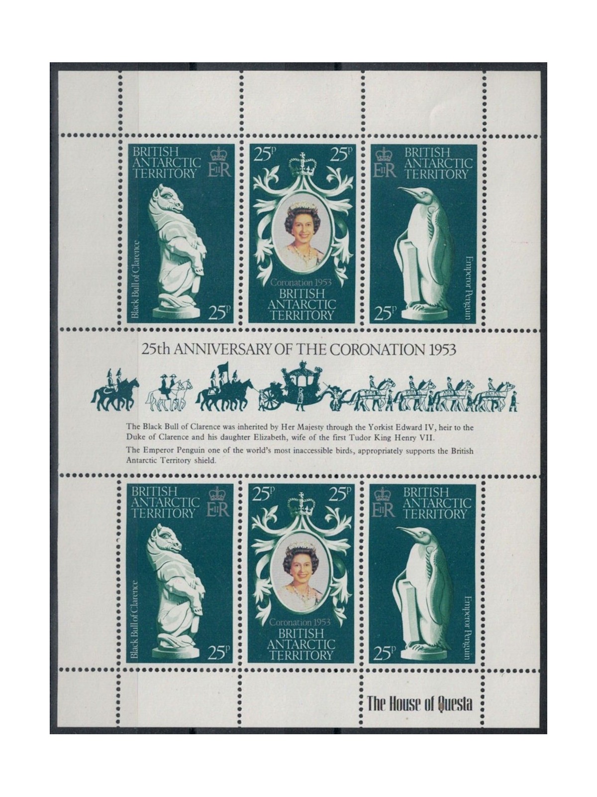 BRITISH ANTARCTIC TERRITORY 1978 Silver Jubilee m/s MNH**