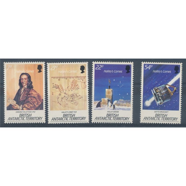 TERRITORIO ANTARTICO BRITANNICO 1986 Cometa di Halley 4v MNH**