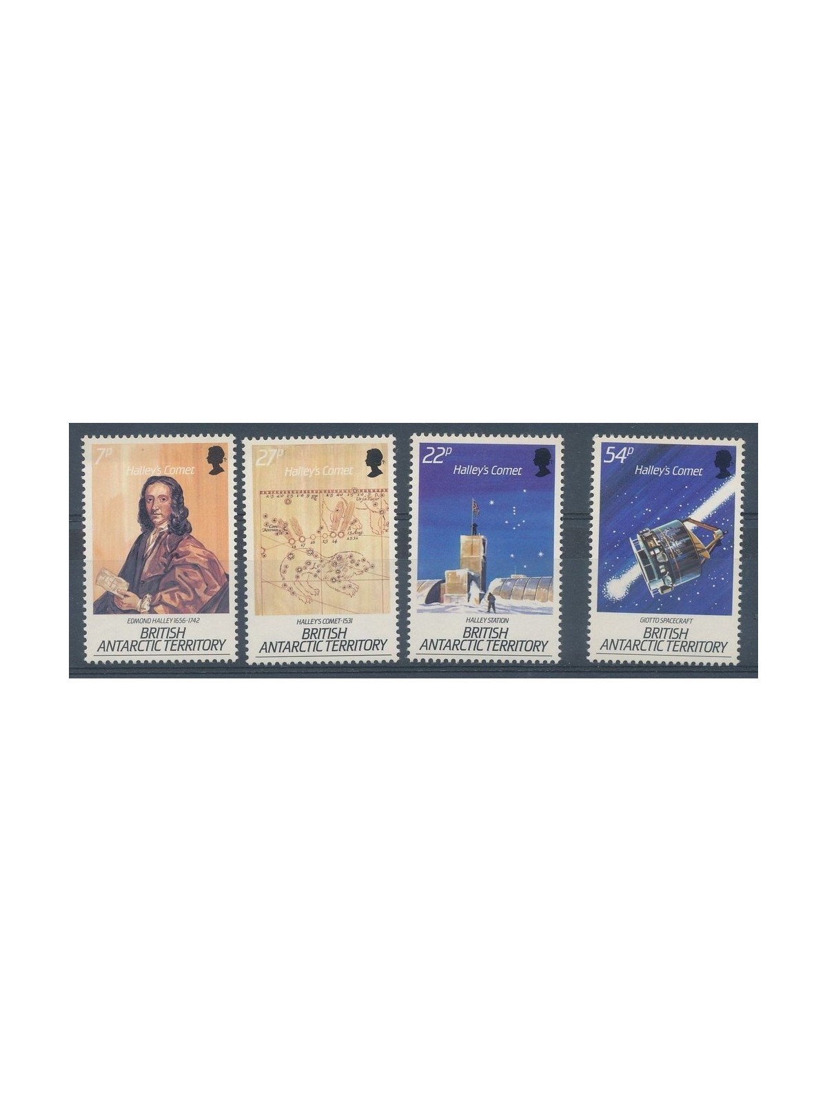 BRITISH ANTARCTIC TERRITORY 1986 Halley's Comet 4v MNH**
