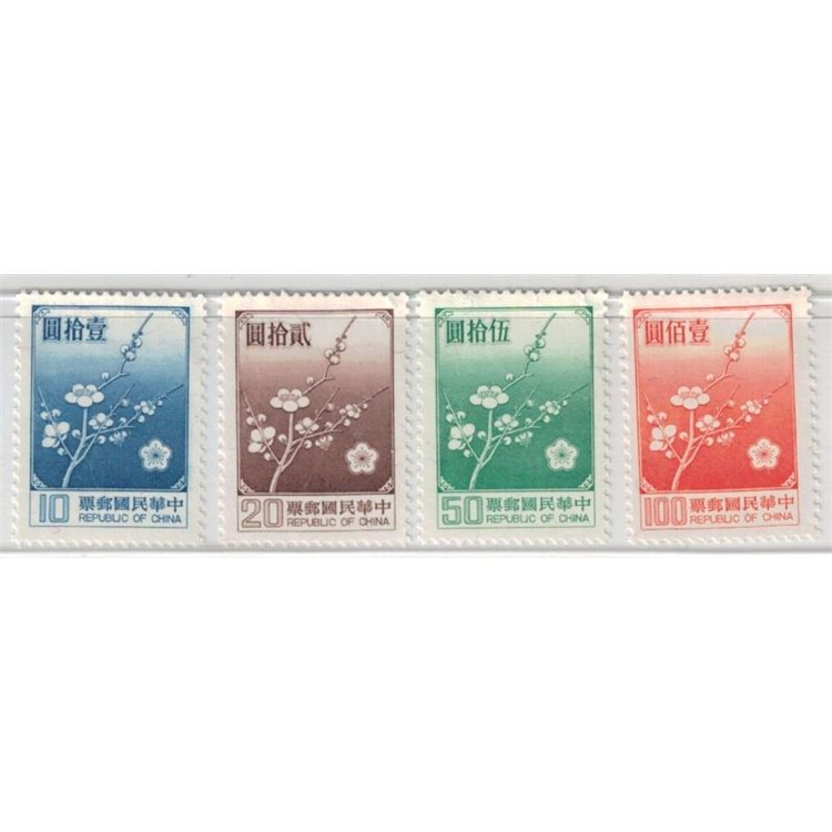 TAIWAN 1979 Fiori 4v MNH**