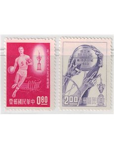 TAIWAN 1963 Asian Basketball Championship 2v MNH**