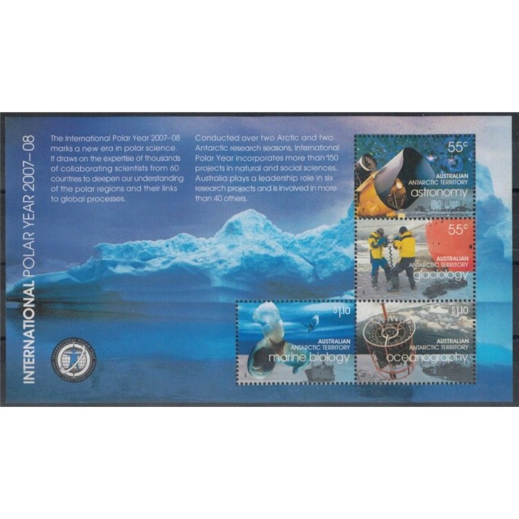 AUSTRALIAN ANTARCTIC TERRITORY 2008 Polar Year s/s MNH**