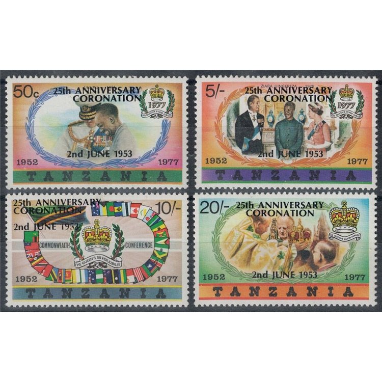 TANZANIA 1978 Silver Jubilee 4v MNH**
