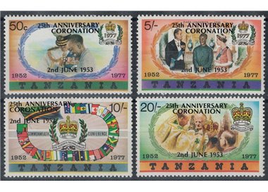 TANZANIA 1978 Silver Jubilee 4v MNH**