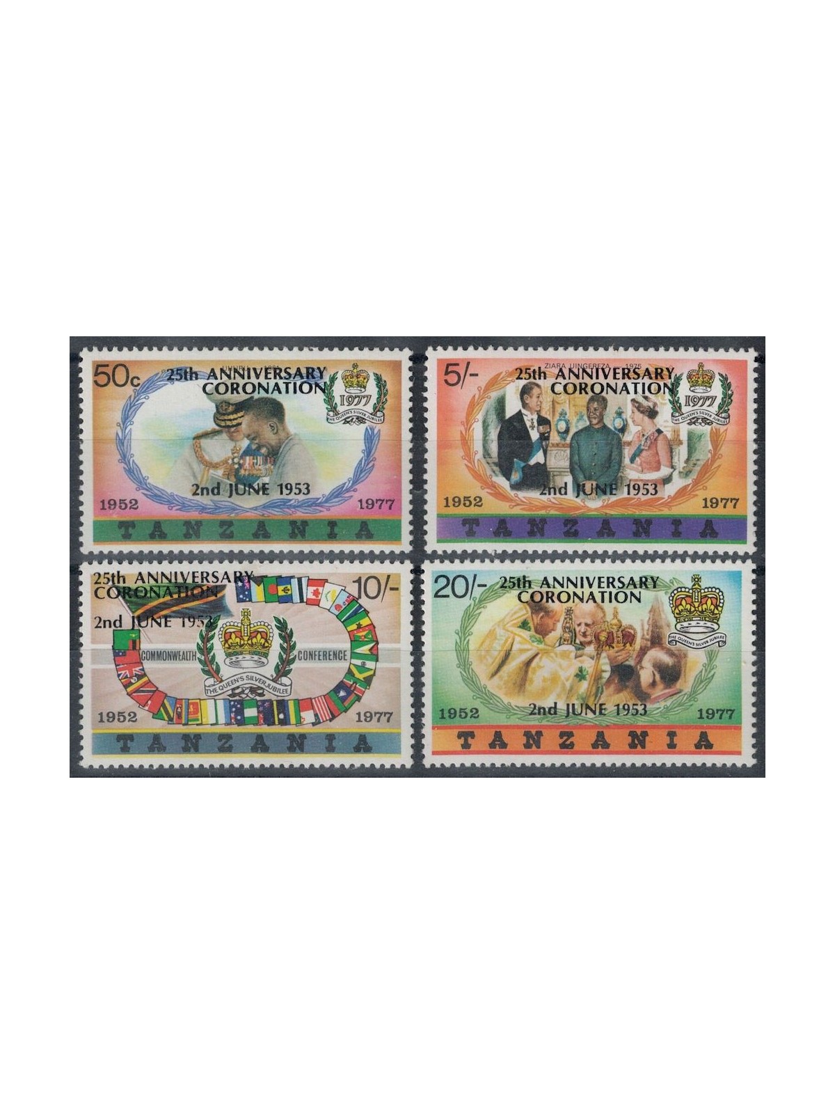 TANZANIA 1978 Silver Jubilee 4v MNH**