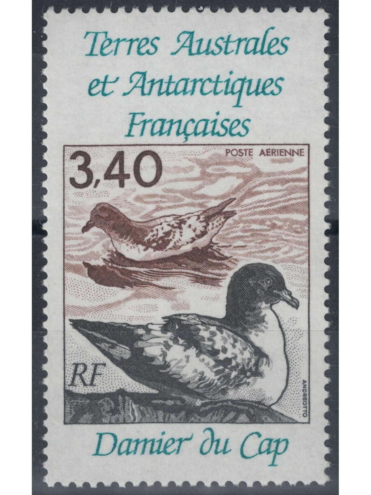 TAAF 1992 Uccelli, posta aerea MNH**