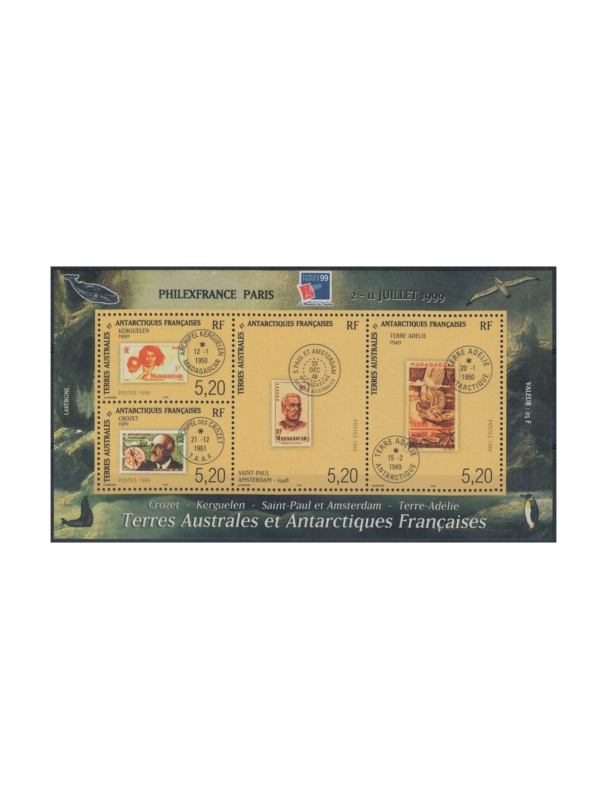 TAAF 1999 Esposizione filatelica BF MNH**