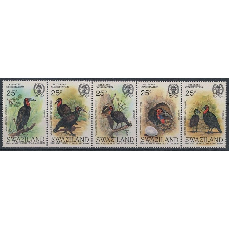 SWAZILAND 1985 Fauna, Bucorvus abyssinicus 5v MNH**