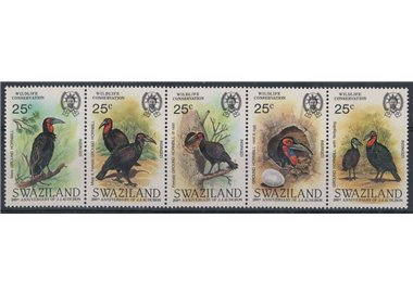 SWAZILAND 1985 Fauna, Bucorvus abyssinicus 5v MNH**