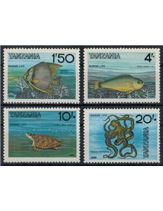 TANZANIA 1986 Marine life, fish 4v MNH**