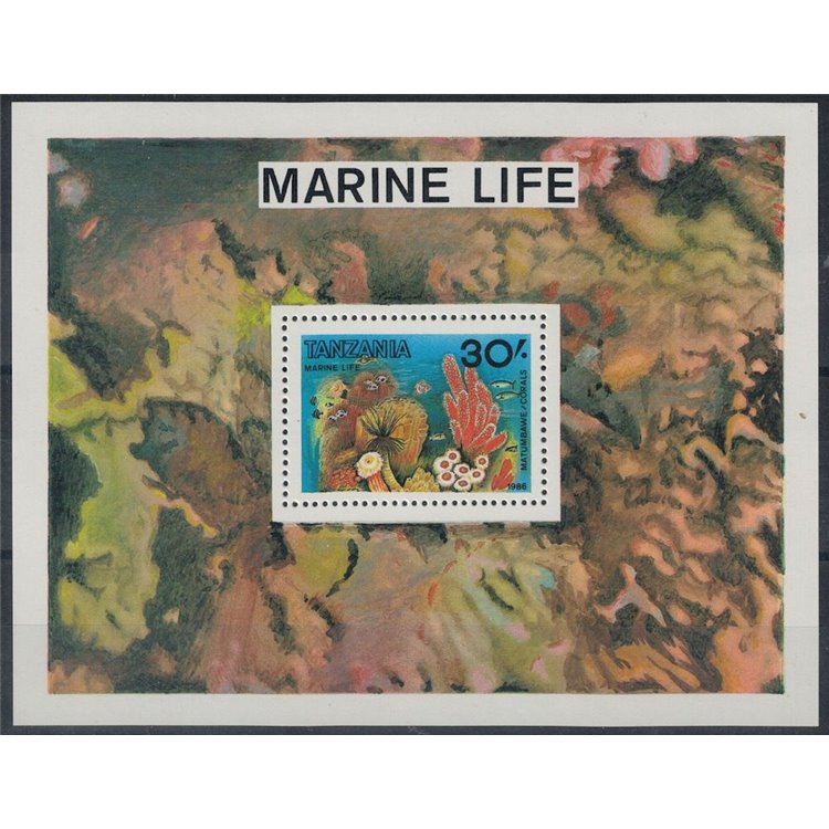 TANZANIA 1986 Marine life s/s MNH**