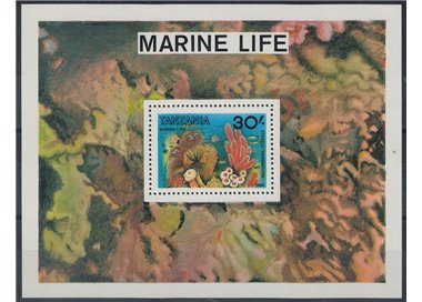 TANZANIA 1986 Marine life s/s MNH**