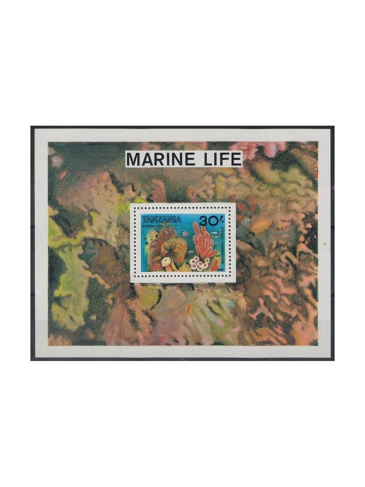 TANZANIA 1986 Marine life s/s MNH**