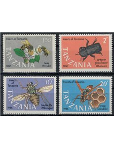 TANZANIA 1987 Fauna, insects 4v MNH**