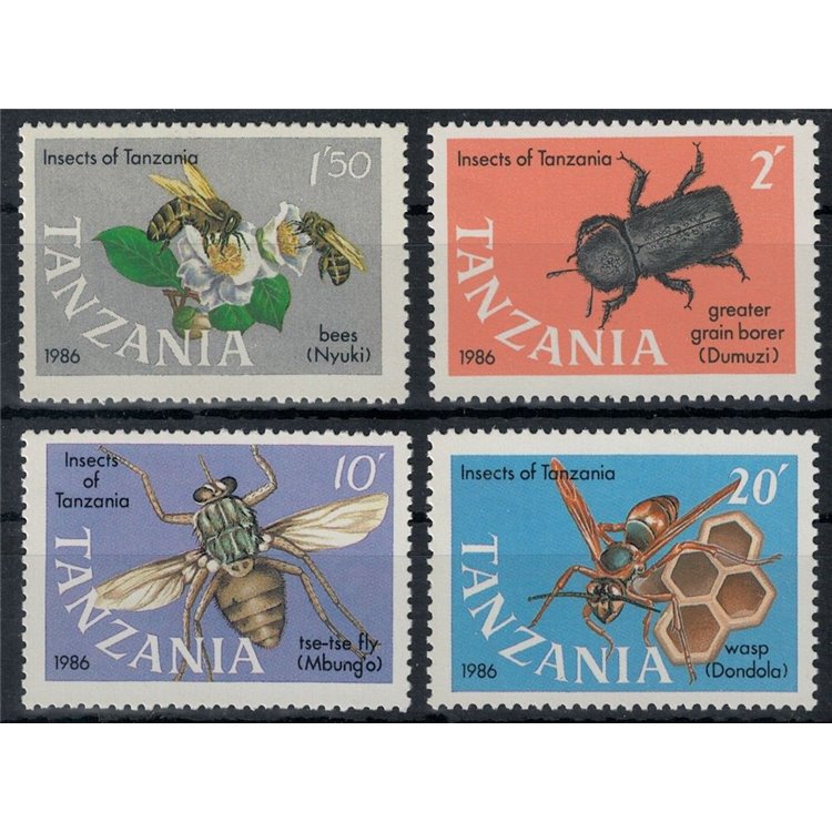 TANZANIA 1987 Fauna, insects 4v MNH**
