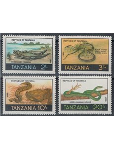 TANZANIA 1987 Fauna, rettili 4v MNH**