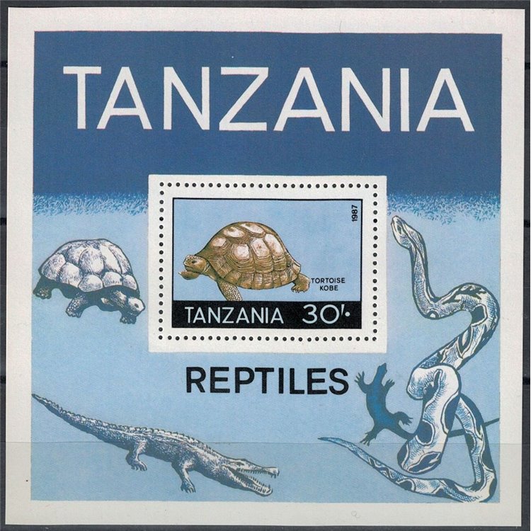 TANZANIA 1987 Fauna, reptiles s/s MNH**