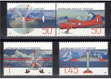 AUSTRALIAN ANTARCTIC TERRITORY 2005 Antique Aircraft 4v MNH**