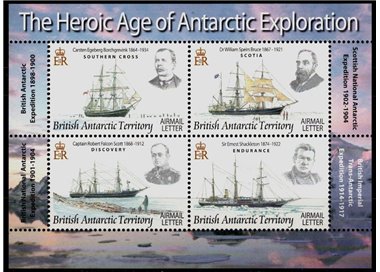 BRITISH ANTARCTIC TERRITORY 2008 Antarctic Exploration s/s MNH**