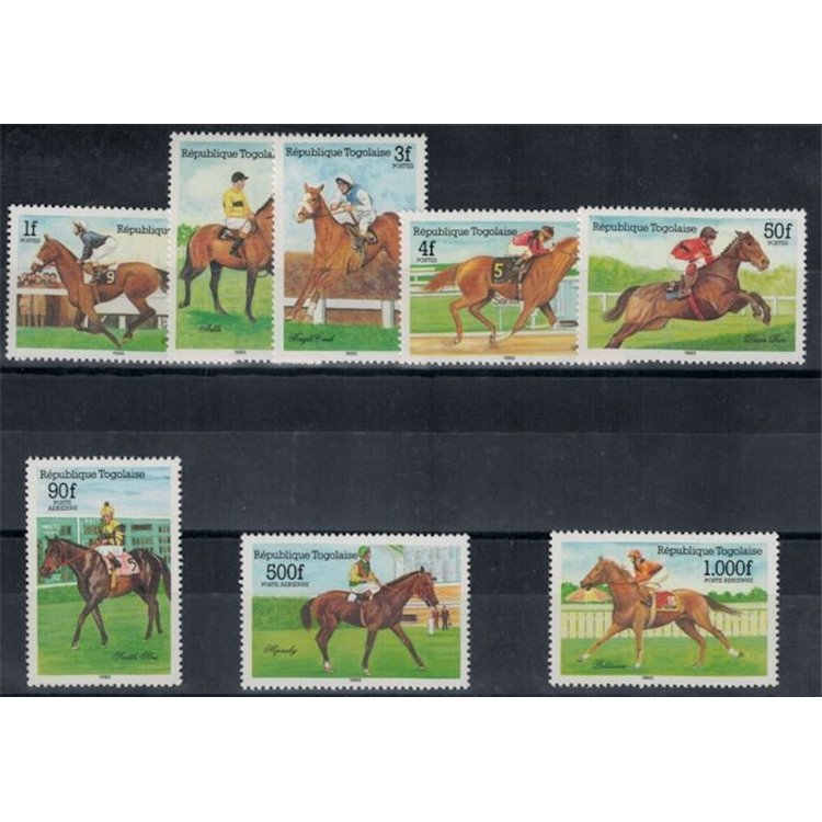 TOGO 1985 Equitazione 8v MNH**