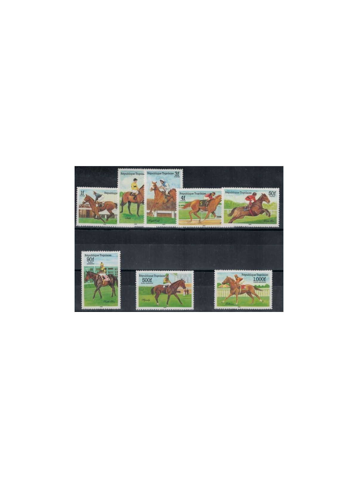 TOGO 1985 Equitazione 8v MNH**