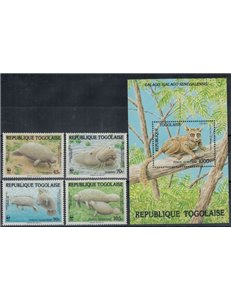 TOGO 1987 WWF Lamantini 4v + 1 BF MNH**