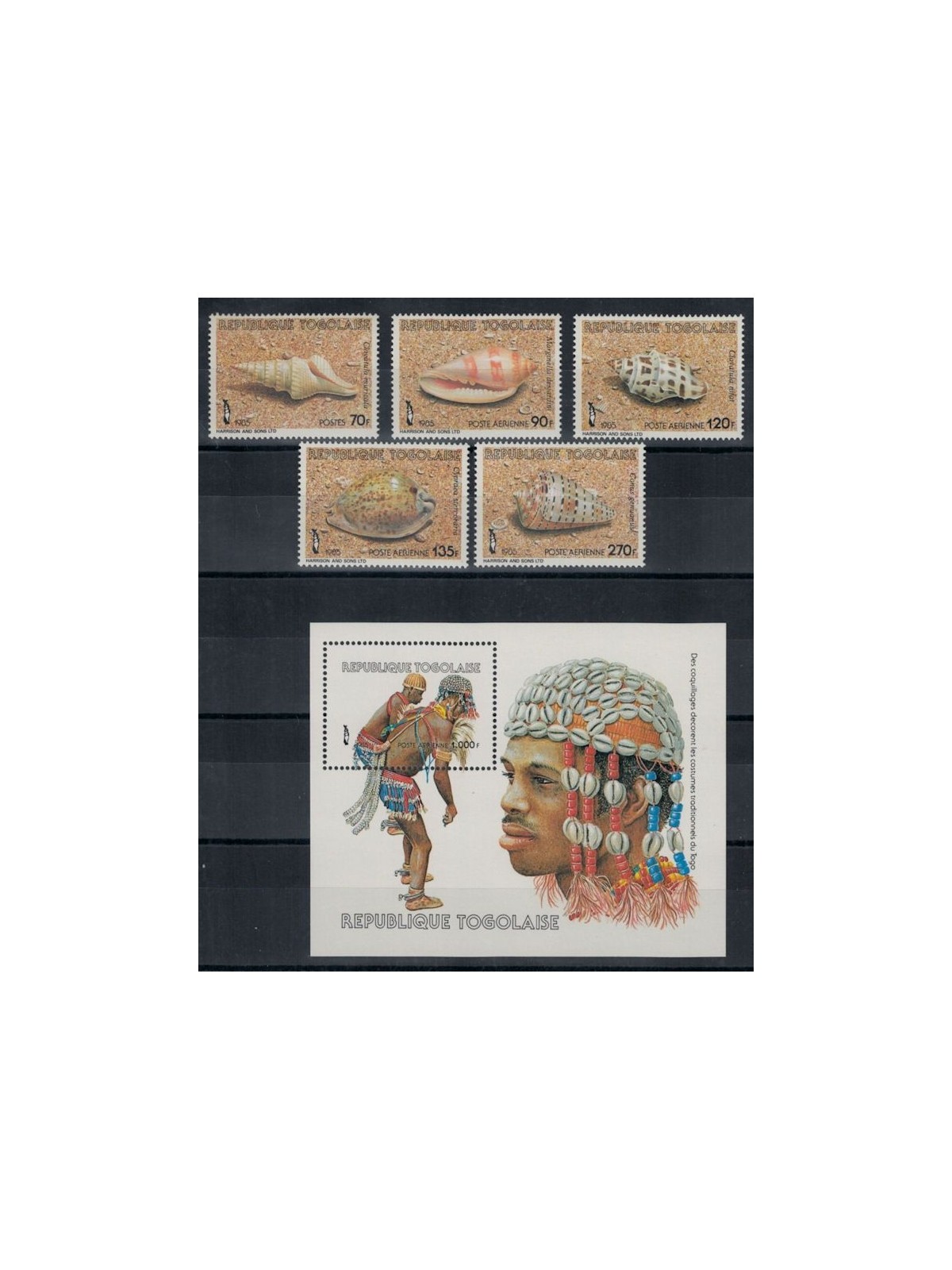 TOGO 1985 Shells 5v + 1 s/s MNH**