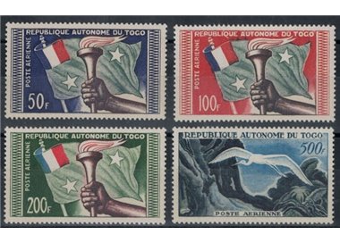 TOGO 1957 Anniversary of the Republic, airmail 4v MNH**
