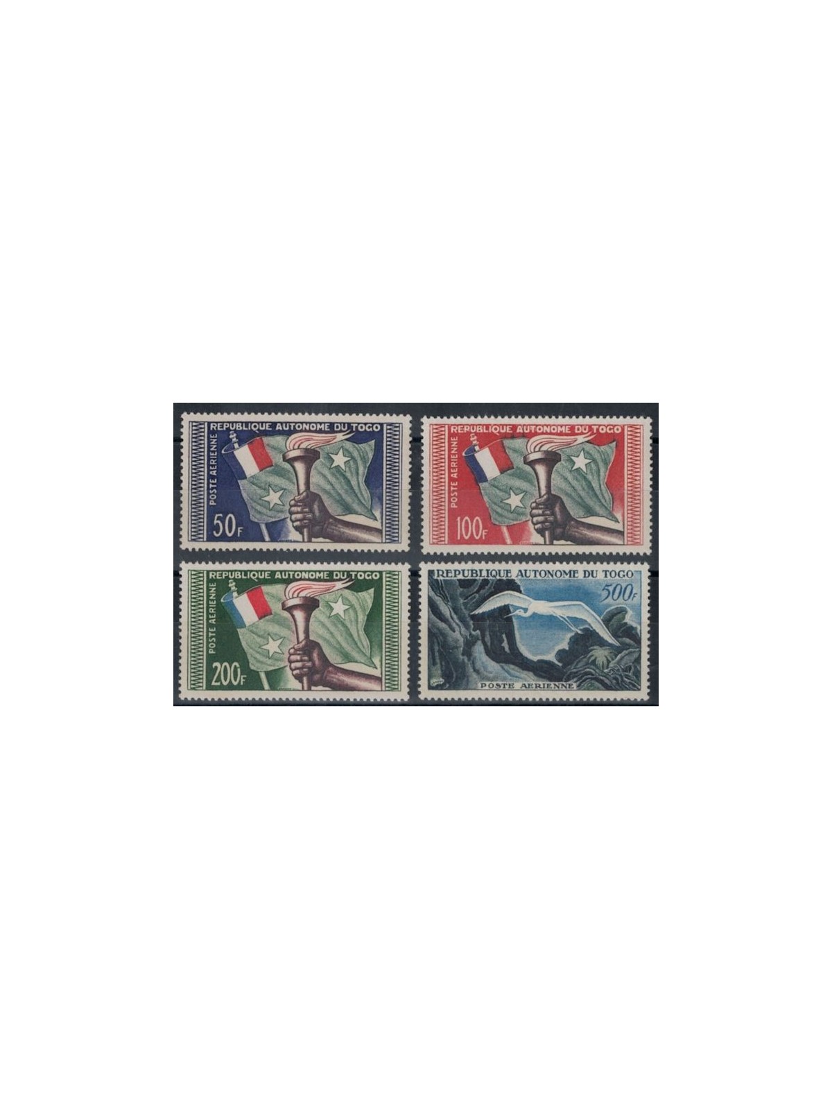 TOGO 1957 Anniversario della Repubblica, posta aerea 4v MNH**