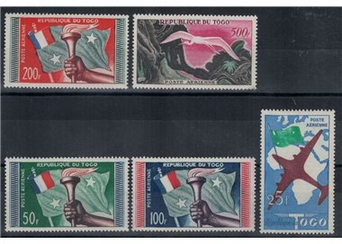 TOGO 1959 Republic, airmail 5v MNH**