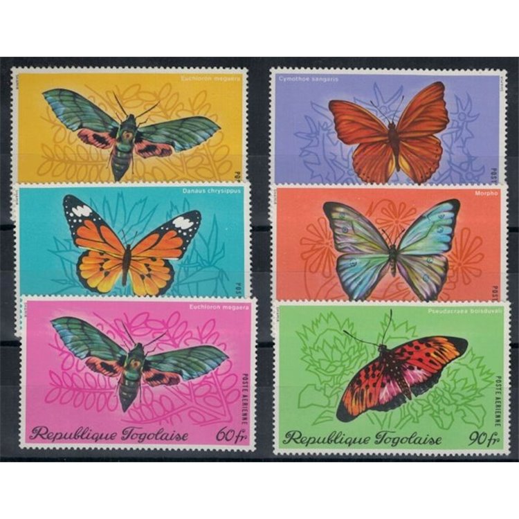 TOGO 1970 Farfalle 6v MNH**