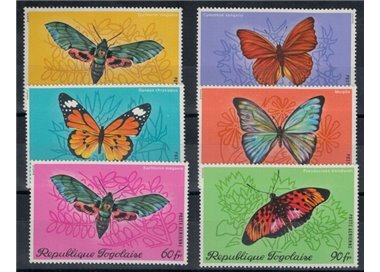 TOGO 1970 Farfalle 6v MNH**