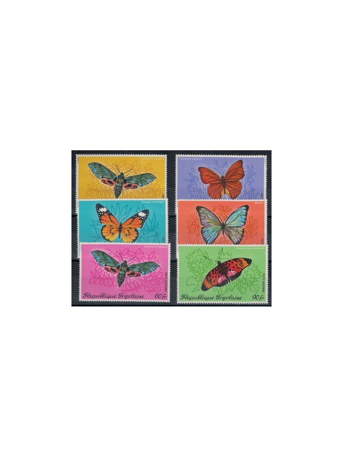 TOGO 1970 Butterflies 6v MNH**