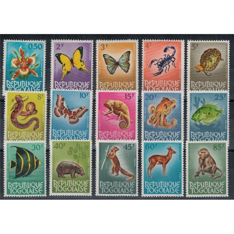 TOGO 1964-65 Ordinary series 15v MNH**