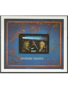 TOGO 1986 Cometa di Halley 1 BF MNH**