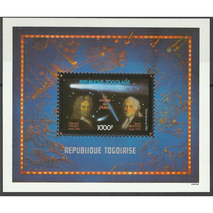 TOGO 1986 Halley's Comet 1 s/s MNH**