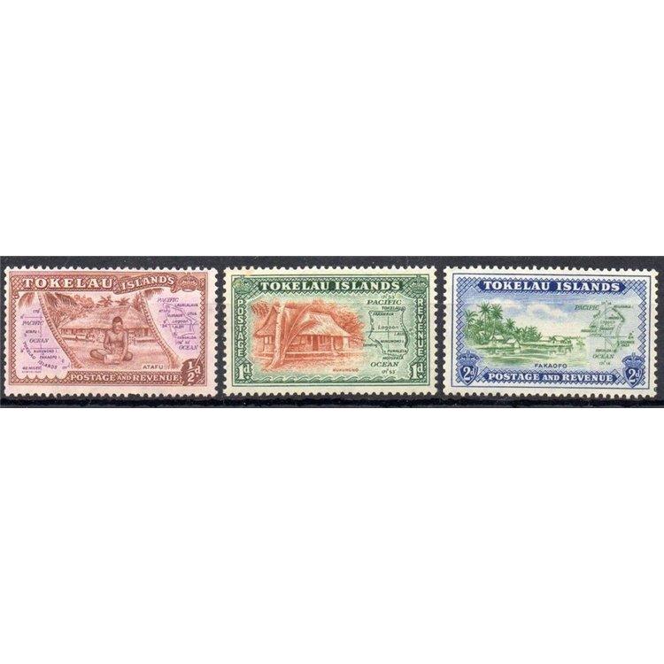 TOKELAU 1948 Definitives 3v MNH**